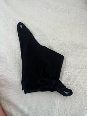 Garage Black One-Shoulder Crop Top
